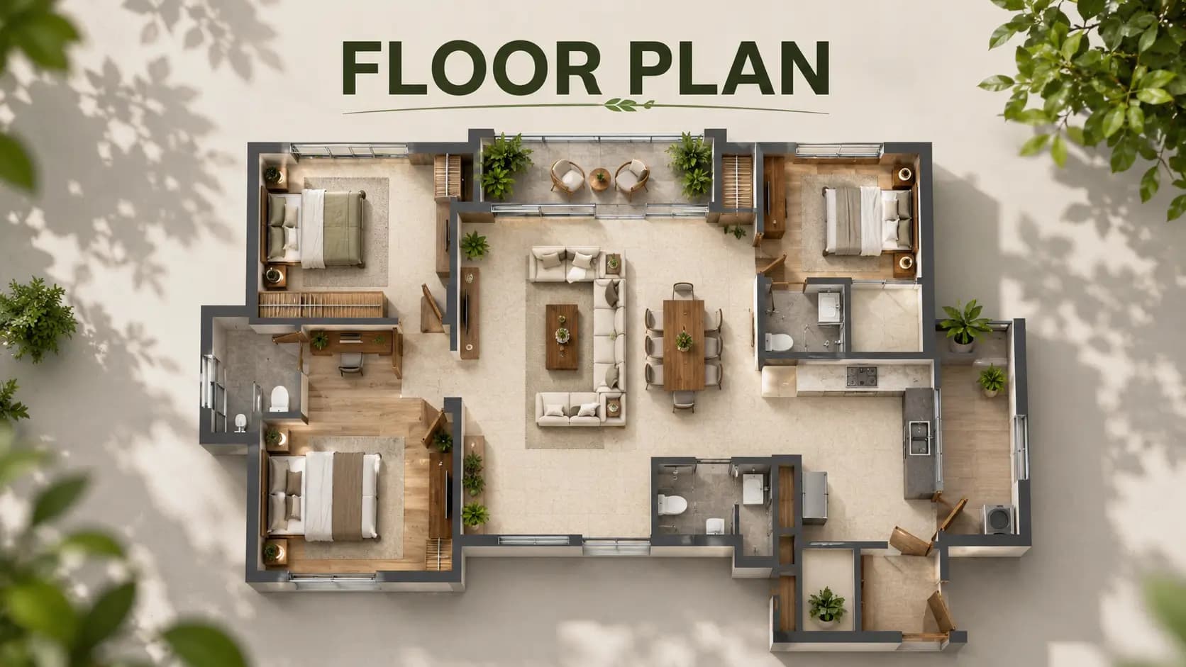 Multigen Codename Club Class Floor Plan – 3 BHK and 3.5 BHK Corner Homes